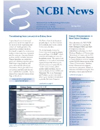 A New Entrez Database Transitioning from Locuslink to Entrez