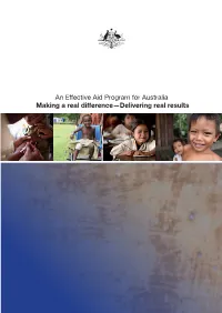 An Effective Aid Program for Australia. Making a Real Difference