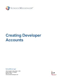 Creating Developer Accounts
