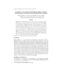 Elemental Analysis of Old Mortar Used in Various Archaeological Sites of Bangladesh by Sem and Edax