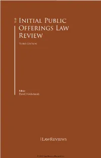 Initial Public Offerings Law Review