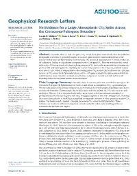 No Evidence for a Large Atmospheric CO2 Spike Across the Cretaceous