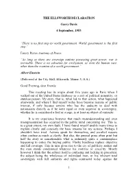 THE ELLSWORTH DECLARATION Garry Davis 4 September, 1953