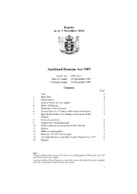 Auckland Domain Act 1987