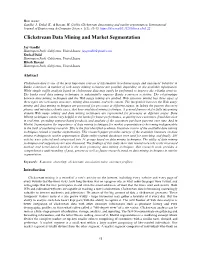 Clickstream Data Mining and Market Segmentation