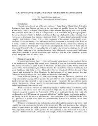 D. W. Winnicott's Constant Search for the Life That