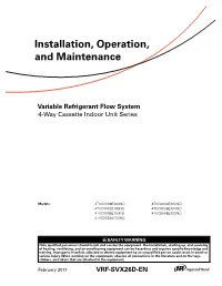Installation, Operation, and Maintenance