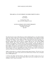 Nber Working Paper Series the Arrival of Fast Internet
