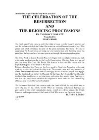 The Celebration of the Resurrection and the Rejoicing Processions Fr