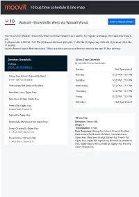 10 Bus Time Schedule & Line Route