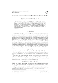A Convexity Lemma and Expansion Procedures for Bipartite Graphs