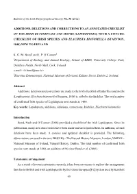 Additions, Deletions and Corrections to An