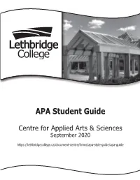 APA Student Guide