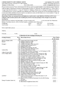 LCCC Thematic List