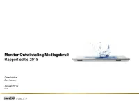 Monitor Ontwikkeling Mediagebruik 2018
