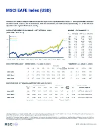 MSCI EAFE Index (USD) (NET)