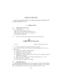 N-BUTYL ACRYLATE 1. Exposure Data