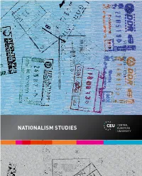 Nationalism Studies Nationalism Studies Program