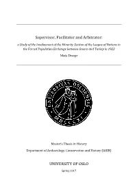 Supervisor, Facilitator and Arbitrator: UNIVERSITY of OSLO
