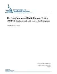 The Army's Armored Multi-Purpose Vehicle (AMPV): Background And