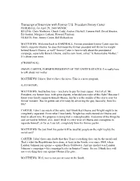 Transcript of Interview with Former U.S