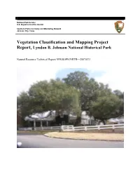 Vegetation Classification and Mapping Project Report, Lyndon B
