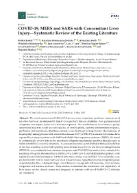 COVID-19, MERS and SARS with Concomitant Liver Injury—Systematic Review of the Existing Literature