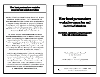 How Israel Partisans Have Worked to Create Fear and Hatred of Muslims