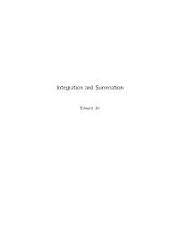 Integration and Summation
