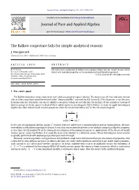 Kov Conjecture Fails for Simple Analytical Reasons