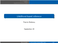 Likelihood-Based Inference