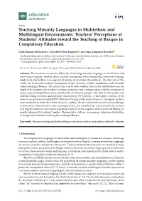 Teaching Minority Languages in Multiethnic and Multilingual