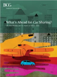 Whats Ahead for Car Sharing?