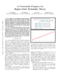 A Convenient Category for Higher-Order Probability Theory