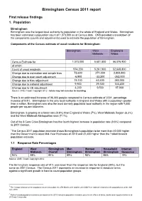 Birmingham Census 2011 Report