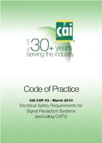 Code of Practice CAI COP 03