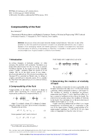 Compressibility of the Fluid