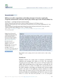 Differences in Diet Compositions and Feeding Strategies of Invasive Round Goby Neogobius Melanostomus and Native Black Goby Gobius Niger in the Western Baltic Sea
