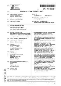 European Patent Office of Opposition to That Patent, in Accordance with the Implementing Regulations