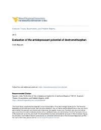 Evaluation of the Antidepressant Potential of Dextromethorphan