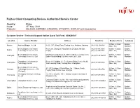 Fujitsu Client Computing Devices Authorized Service Center