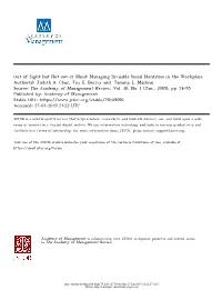 Managing Invisible Social Identities in the Workplace Author(S): Judith A