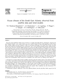 Ocean Climate of the South East Atlantic Observed from Satellite Data and Wind Models N.J