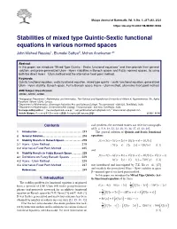 Stabilities of Mixed Type Quintic-Sextic Functional Equations in Various Normed Spaces