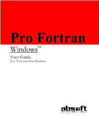 Absoft Pro Fortran User Guide