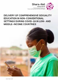 Delivery of CSE in Non Conventional Settings