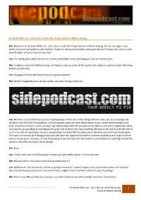 An Aside with Joe – Let's Get on with the Proper Game of Motor Racing 1