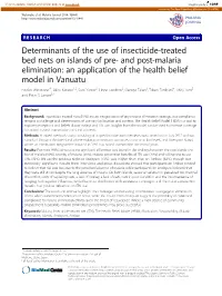 And Post-Malaria Elimination