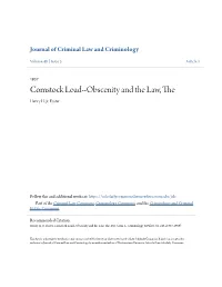 Comstock Load--Obscenity and the Law, the Henry H