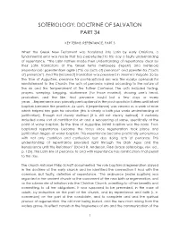 Doctrine of Salvation Part 34